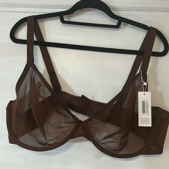 CUUP Brown Mesh Bra - Picture 1 of 5